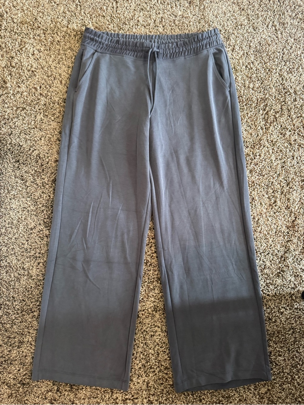 Athleta women’s Gray Wide-Leg Joggers